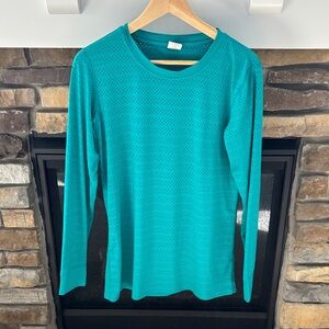ZYIA Active Teal Perforated Top